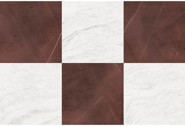 Main image of x Chris Loves Julia Bonneville Oxblood Peel and Stick Floor Tiles, FP6333