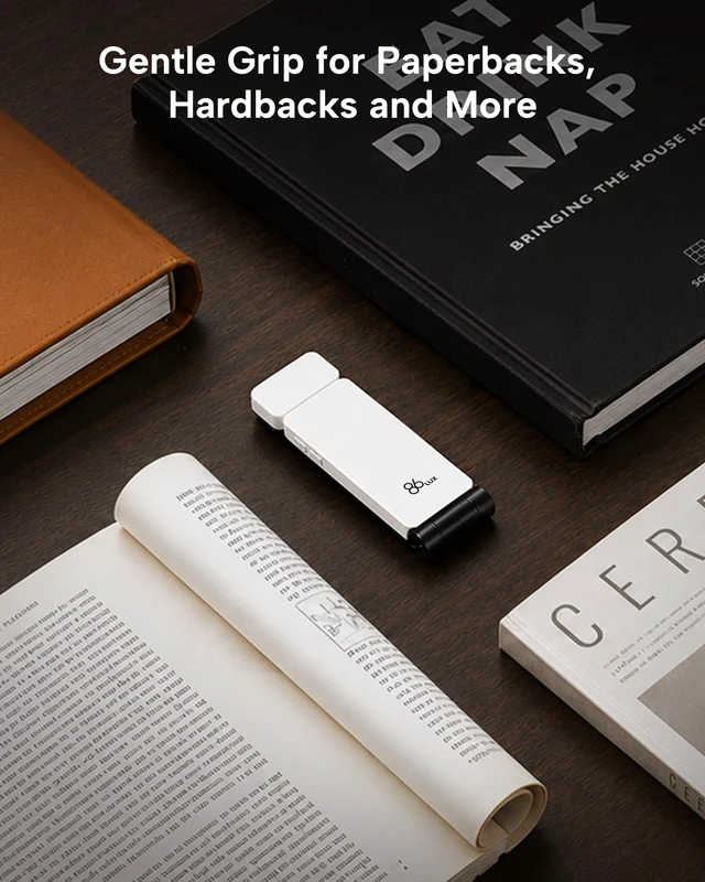 Alt view image 6 of 7 - Book Light, Rechargeable Clip-On LED Reading Light for Bed 3 Color Temperatures with Stepless Dimming, Ultralight Bookmark Design for Book Lovers, White