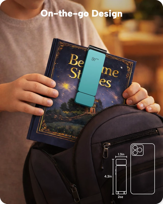 Alt view image 6 of 7 - Book Light, Rechargeable Clip-On LED Reading Light for Bed 3 Color Temperatures with Stepless Dimming, Ultralight Bookmark Design for Book Lovers, Cyan