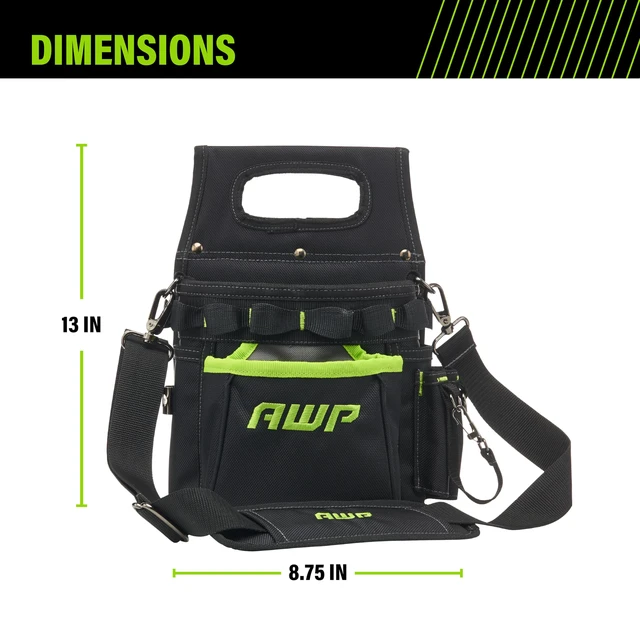 Alt view image 6 of 7 - Tool Pouch, Electrician Tool Pouch, Premium, Professional Multi-Pocket Organizer