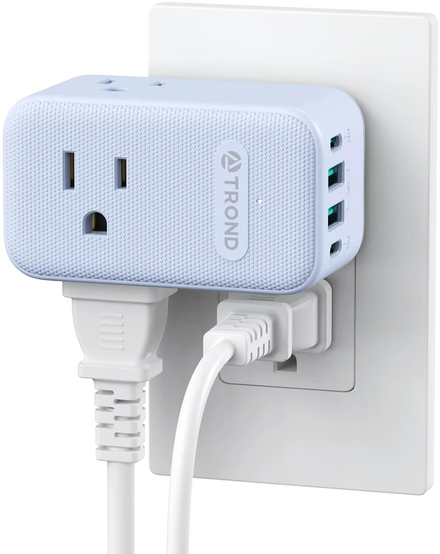 Main image of Outlet Extender with 360 Rotating Plug, 3 Way Plug Adapter 2 PD 20W USB C Outlet Splitter, Multi Wall Adapter, Colorful Outlet Extension for Home Decoration, Travel Cruise Essentials
