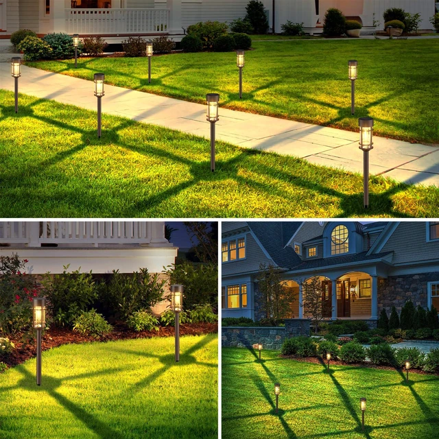 Alt view image 7 of 7 - 8 Pack Solar Outdoor Lights, Bright Up to 12 Hrs Solar Lights for Outside, Waterproof Solar Garden Lights for Patio, Yard and Landscape, Brown