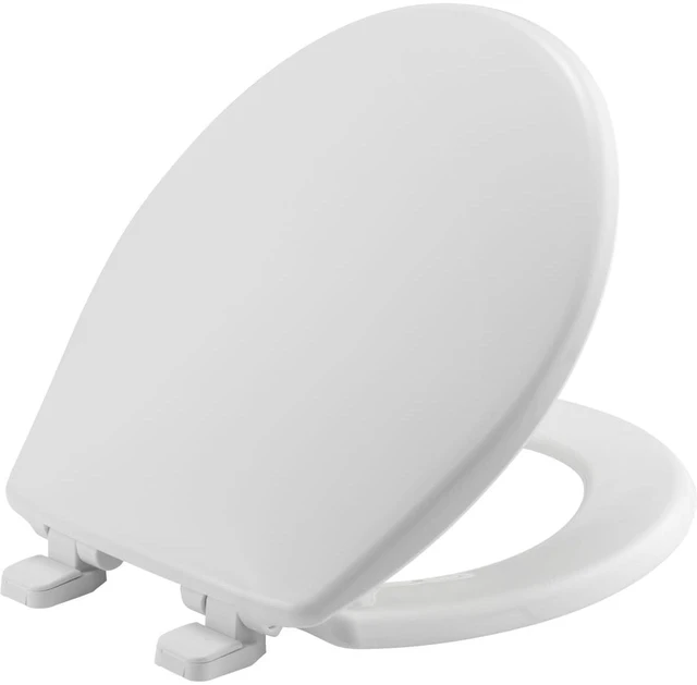 Main image of 730SL Slow Close Toilet Seat, Hinges Never Loosen, Durable Plastic, Made in USA, Round, White