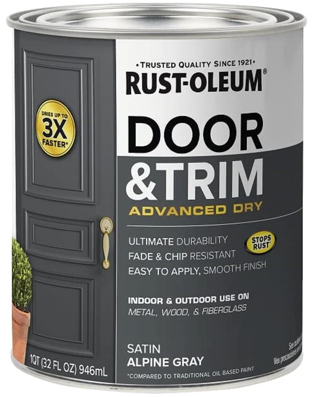 Main image of 369387 Advanced Dry Door & Trim Paint, Quart, Satin Alpine Gray