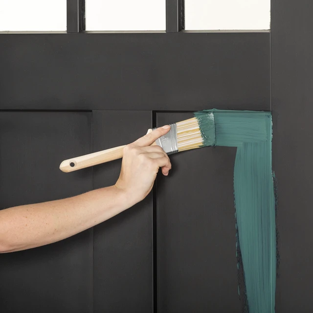 Alt view image 3 of 7 - Stops Rust Door & Trim Paint, Satin Vermont Green Ultimate Durability on Metal, Wood and Fiberglass Durable Chip and Fade Resistance Smooth Finish Indoor and Outdoor