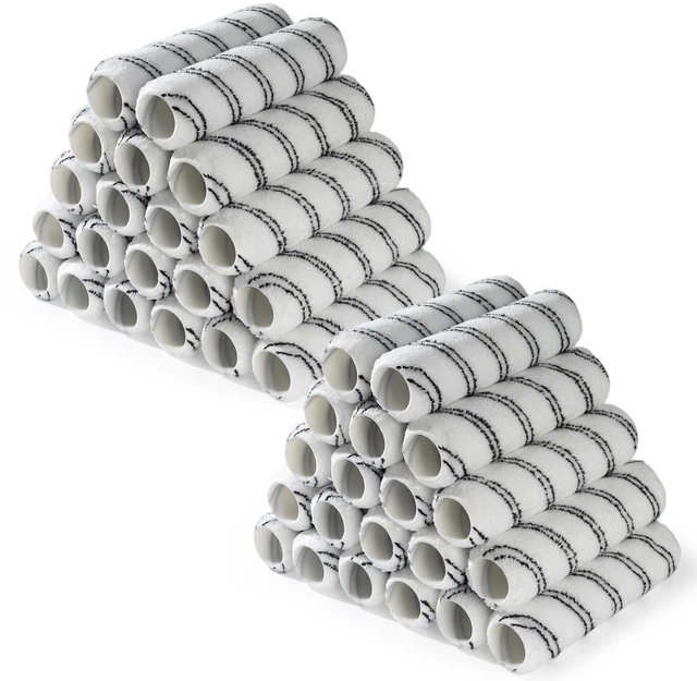 Main image of Microfiber Paint Roller 9 Inch, 3/8 Inch Nap, 40 Pack 9 Inch Microfiber Paint Roller Covers, Large Replacement Covers for Wall Painting and Paint Roller Kit