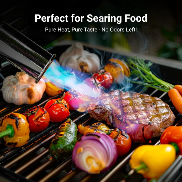 Alt view image 3 of 7 - Propane Torch Gun, Adjustable Cooking Torch, Camouflage Green Powerful Blow Torch for Sous Vide, Steak Searing, BBQ, Grilling, Campfires and Charcoal Lighting (Tank Not Included)