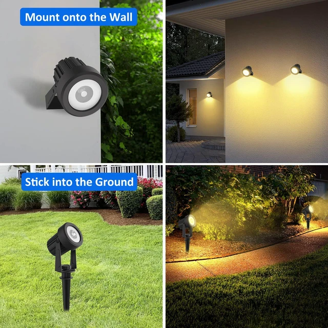 Alt view image 4 of 7 - Solar Christmas Spotlight Outdoor Warm White 3000K Auto On/Off for Garden Flag Tree Patio Yard Driveway Pathway Halloween