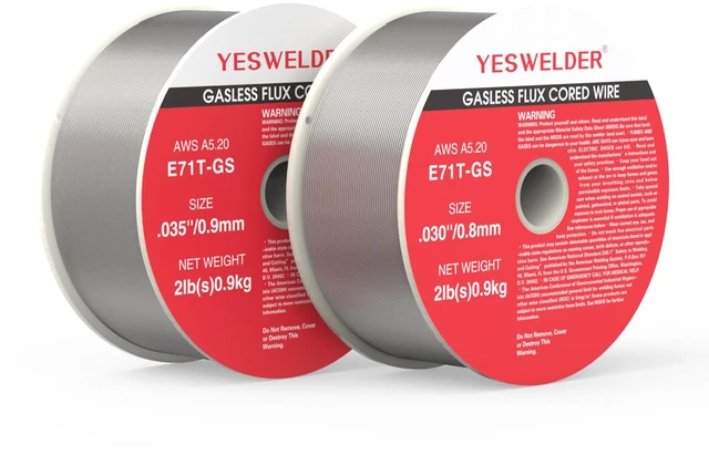 Main image of Gasless Flux Core MIG Wire, Mild Steel E71TGS self-shielded format, welding without external shielding gas