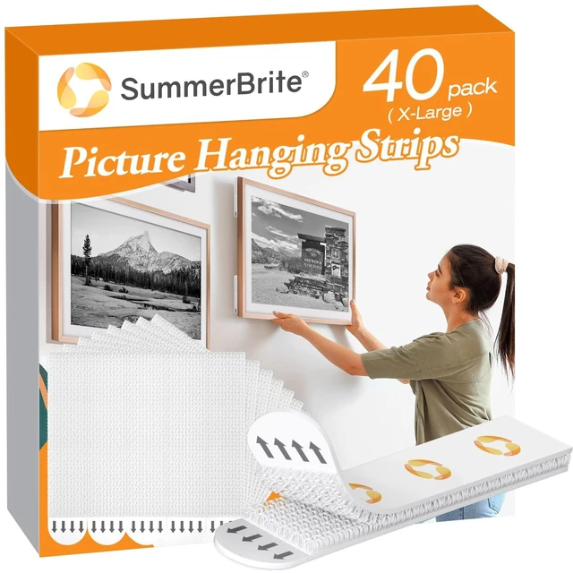 Main image of Damage Free Picture Hanging Strips, 20 Pairs, XL, White