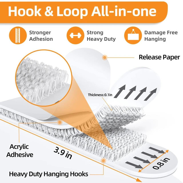 Alt view image 2 of 7 - Damage Free Picture Hanging Strips, 20 Pairs, XL, White
