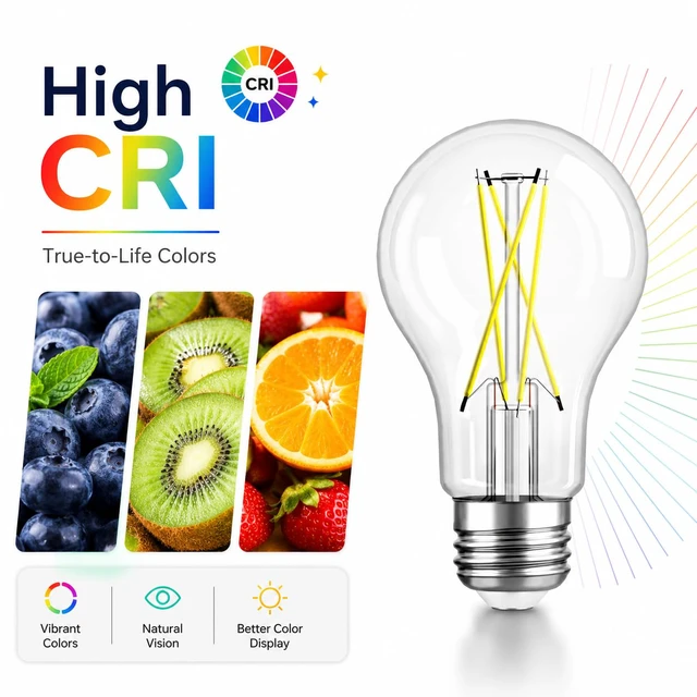 Alt view image 3 of 7 - A19 Vintage Dimmable LED Light Bulbs, E26 Base 60W Equivalent, 6 Pack 4000K Natural White, 8W, 800 Lumens High Brightness, CRI 80+, Clear Glass Edison Filament, for Home, Farmhouse