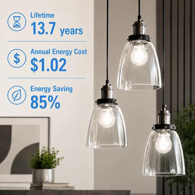 Alt view image 5 of 7 - A19 Vintage Dimmable LED Light Bulbs, E26 Base 60W Equivalent, 6 Pack 4000K Natural White, 8W, 800 Lumens High Brightness, CRI 80+, Clear Glass Edison Filament, for Home, Farmhouse
