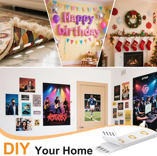 Alt view image 5 of 7 - Damage Free Picture Hanging Strips, 20 Pairs, XL, White