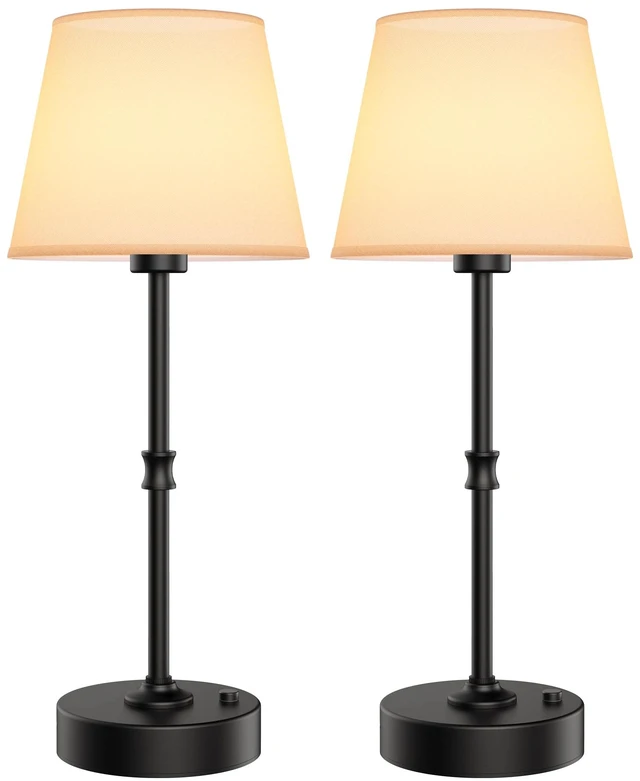 Main image of Cordless Table Lamp Rechargeable: Fast Charging & Long Lasting - 2700K Warm Light Small Vintage Brass Bedside Lamps - Dinning Living Room Bedroom - 2 Pack