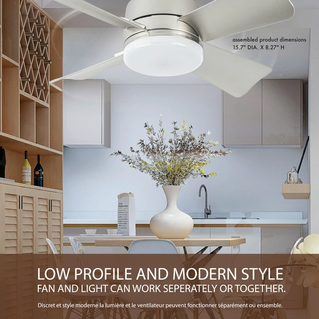 Alt view image 5 of 7 - Socket Breeze Cool Light Deluxe Silver Ceiling Fans with LED Lights and Remote Control, Replacement for Lightbulb - Bedroom, Kitchen, Living Room,1000 Lumens / 5000 Kelvins
