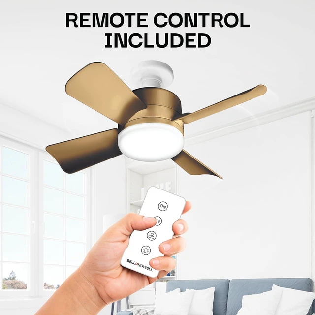 Alt view image 3 of 7 - Socket Breeze Cool Light Deluxe Bronze Ceiling Fans with LED Lights and Remote Control, Replacement for Lightbulb - Bedroom, Kitchen, Living Room,1000 Lumens / 5000 Kelvins
