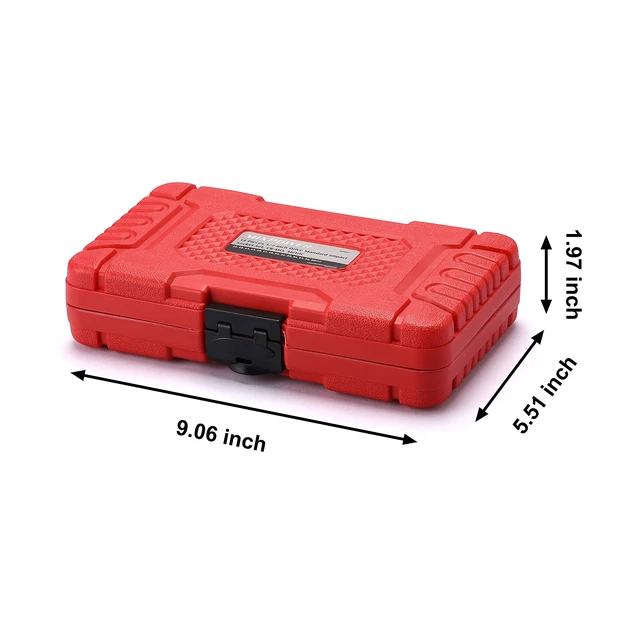Alt view image 7 of 7 - 14 Pieces 1/2-Inch Drive Shallow Impact Socket Set, 3/8-Inch to 1-1/4 Inch, CR-V, SAE, 6 Point, Shallow, 14 Pieces 1/2" Dr. Shallow Socket