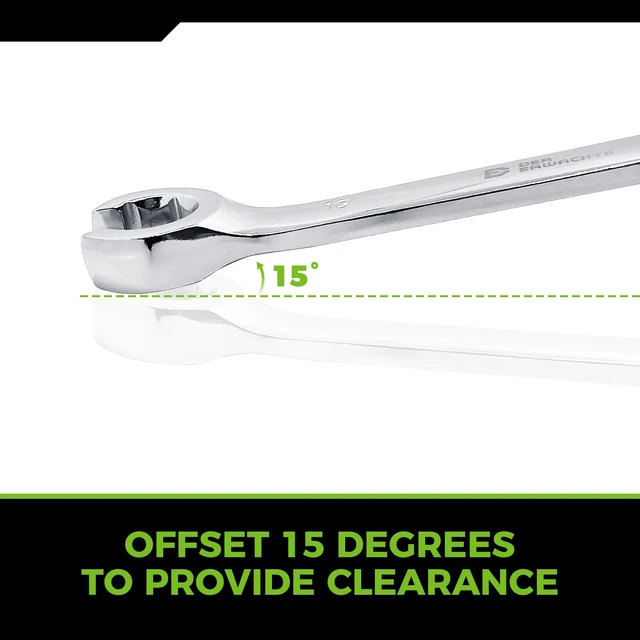 Alt view image 5 of 7 - Flare Nut Wrench Set, Standard & Metric, 10-Piece 1/4" to 7/8'' & 8-21mm, CR-V Steel, Brake Line Wrench Set with Organizer Pouch