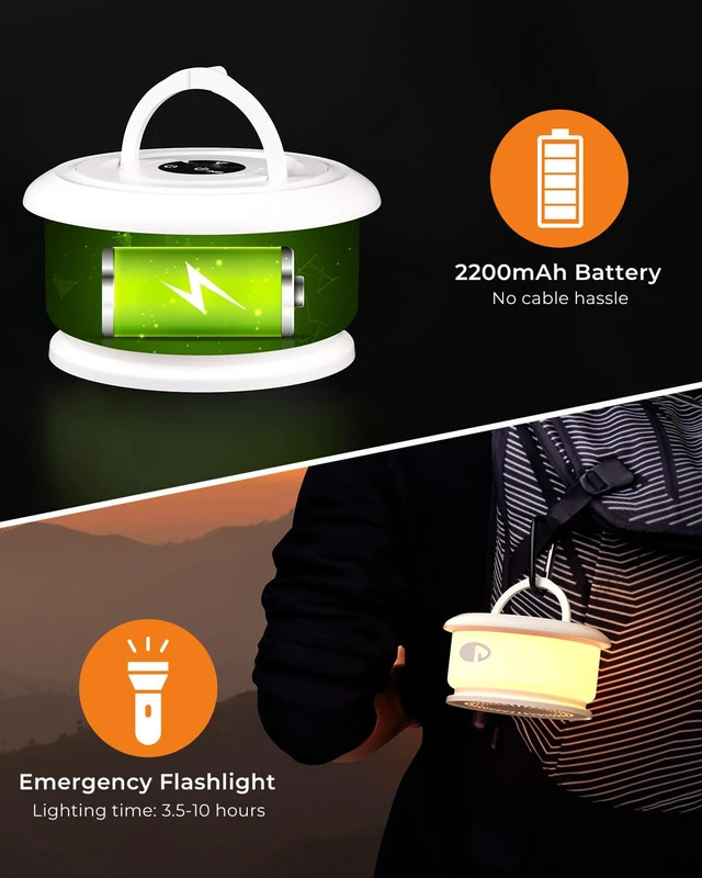 Alt view image 5 of 7 - Camping String Lights, Retractable 32.8FT Rechargeable Fairy Light Quick Storage RGB Flash Lamp Outdoor Waterproof, Portable Hanging Lantern for Outside Tent Patio Awning Garden RV Essentials