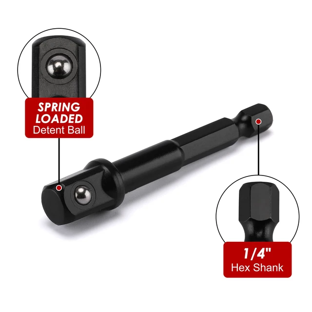 Alt view image 4 of 7 - 3/8" Drive Deep Impact Socket Set, 6 Point, 31 Piece SAE and Metric Socket Set, 7-22mm, 5/16"-1", Cr-V Steel Mechanic Socket Set