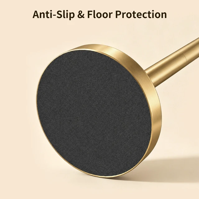 Alt view image 4 of 6 - Toilet Paper Holder Stand, 4.4lbs Heavy Duty, Brushed Gold Stainless Steel Design with Open-Arm Access for Bathrooms and Powder Rooms