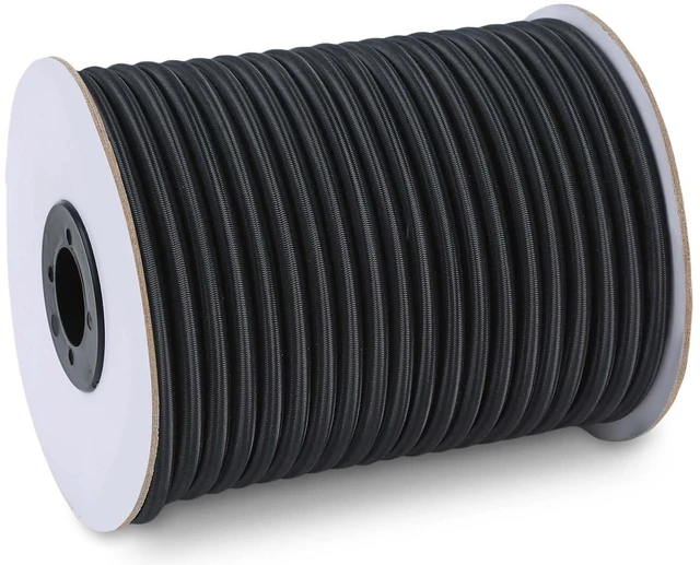 Main image of Marine Grade Bungee Cords Heavy Duty Outdoor - Bungee Cord Roll - 100% Stretch Elastic Cord and Absorbent Bungee Shock Cord for Kayak Deck, Camping, Crafting (3/8" x 100ft)