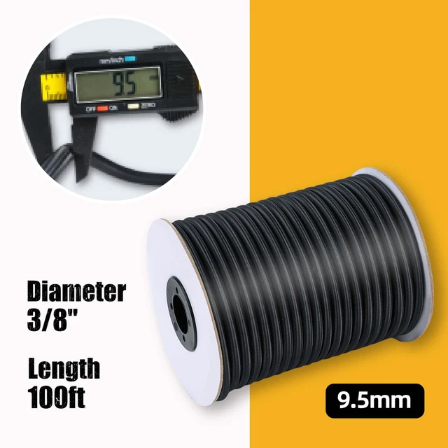 Alt view image 2 of 4 - Marine Grade Bungee Cords Heavy Duty Outdoor - Bungee Cord Roll - 100% Stretch Elastic Cord and Absorbent Bungee Shock Cord for Kayak Deck, Camping, Crafting (3/8" x 100ft)