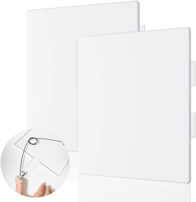 Main image of Adjustable Spring Access Panel 12"x12" Inches, for Drywall, Ceiling, Plumbing Heavy-Duty & Easy Install, Wall Hole Cover Plate, White | Fits 7.5"x8.5" - 12.5"x12.5" Inches | (2-Pack)