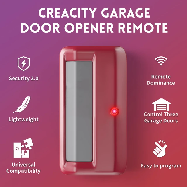 Alt view image 2 of 6 - 2 for Chamberlain Craftsman Garage Door Opener Remote 891LM 971LM Universal,Red