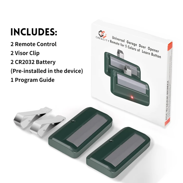 Alt view image 6 of 6 - 2 for Chamberlain Craftsman Garage Door Opener Remote 891LM 971LM Universal,Green