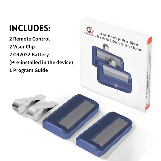 Alt view image 6 of 6 - 2 for Chamberlain Craftsman Garage Door Opener Remote 891LM 971LM Universal,Blue