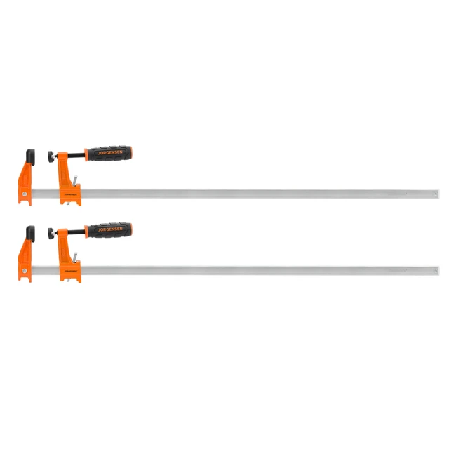 Main image of 30" Medium-Duty Steel Bar Clamp Set, 600 lbs Load Limit, 2-Pack F Clamps for Woodworking, Metalworking and DIY Projects