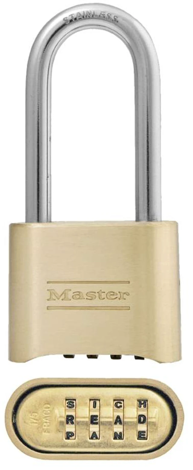 Main image of Padlock, Set Your Own Word Combination Lock, 2 in. Wide, 175DLHWD