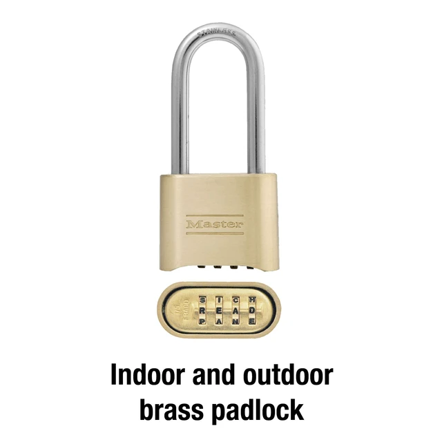Alt view image 2 of 7 - Padlock, Set Your Own Word Combination Lock, 2 in. Wide, 175DLHWD