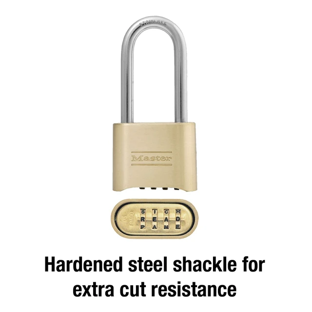 Alt view image 3 of 7 - Padlock, Set Your Own Word Combination Lock, 2 in. Wide, 175DLHWD