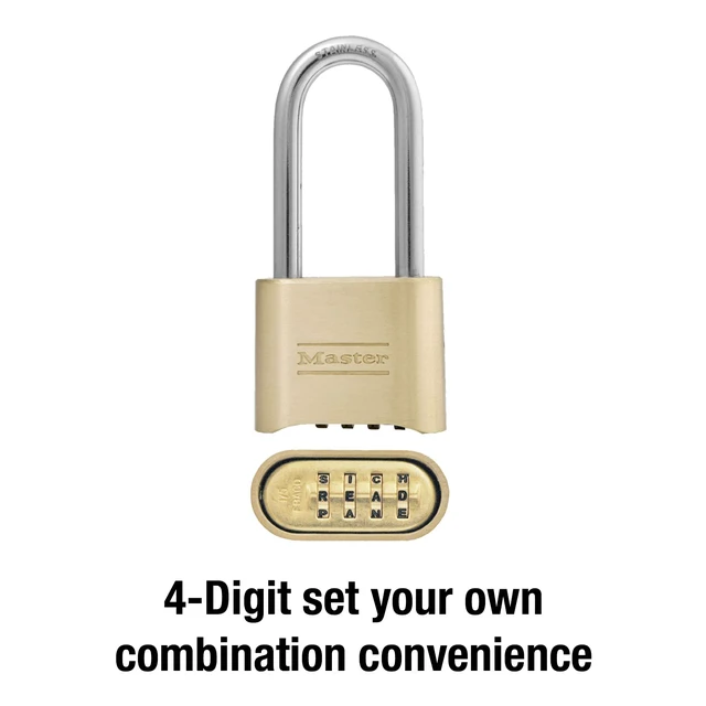 Alt view image 4 of 7 - Padlock, Set Your Own Word Combination Lock, 2 in. Wide, 175DLHWD