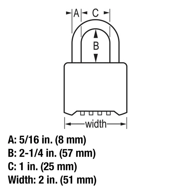 Alt view image 6 of 7 - Padlock, Set Your Own Word Combination Lock, 2 in. Wide, 175DLHWD