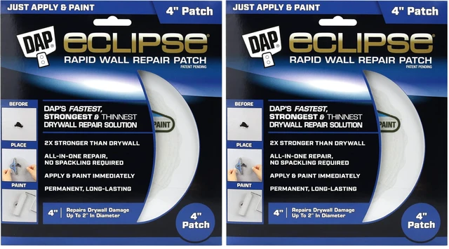 Main image of 7079809163 Repair Eclipse Wall Patch, 4 Inch, Clear,White (Pack of 2)