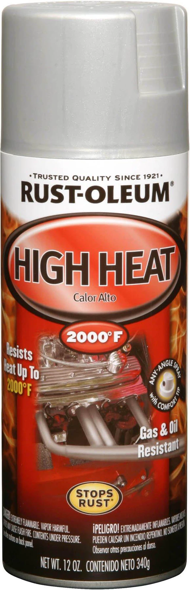 Alt view image 4 of 4 - 248904 Automotive High Heat Spray Paint, 12 Ounce (Pack of 2), Flat Aluminum