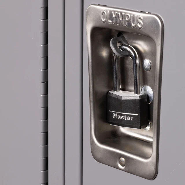 Alt view image 3 of 7 - Black Vinyl Covered Aluminum Padlock with Key, Keyed-Alike Lock for Toolboxes, Gym Lockers, or Storage Locker, 2 Pack, 141TLF