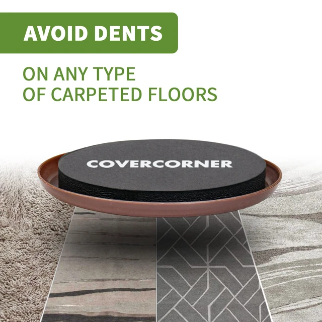 Alt view image 7 of 7 - Furniture Sliders for Carpet 16 PCS - 3 1/2" Brown Furniture Moving Sliders, Chair Leg Floor Protectors, Carpet Sliders for Furniture - Move Your Furniture Easily & Safely