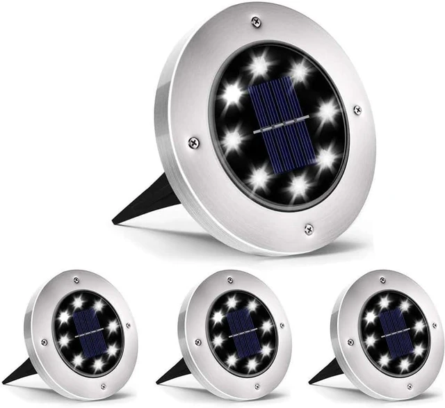 Main image of 4.6 inch Solar Lights Outdoor Waterproof, 4 Pack Solar Light for Outside, Garden Lights Landscape Lighting for Patio Pathway Lawn Yard Deck Driveway Walkway, Cold White