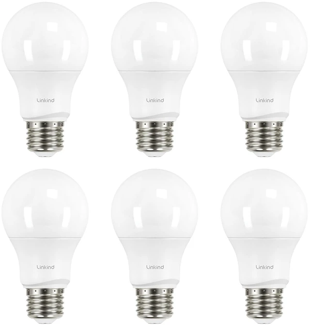 Main image of A19 LED Light Bulbs Dimmable, 40 Watt Equivalent, E26 Base, 2700K Soft White, 5W 450 Lumens CRI80+, 120V, UL Listed FCC Certified, LED Lights for Bedroom Living Room Home Office, 6 Packs