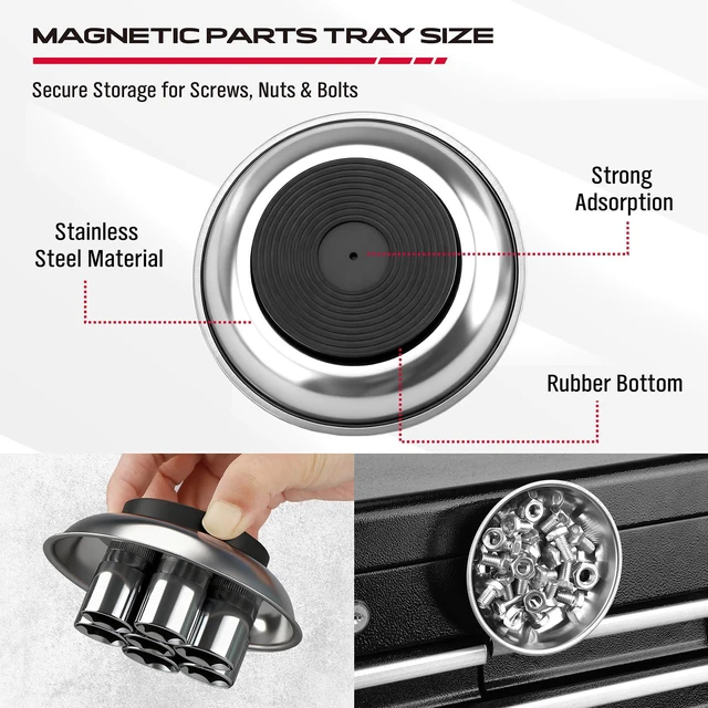 Alt view image 7 of 7 - 6-Piece Telescoping Magnetic Pickup Tools Set: 31in Portable Magnetic Pickup Stick, 25in Pen-Style Magnetic Pickup Tool, 20in Flexible Bendable Spring Magnet Stick with 4in 9in Magnet Parts Tray