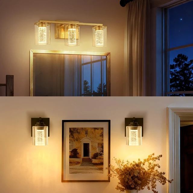 Alt view image 7 of 7 - LED Light Bulbs, 3000K Dimmable Decorative Bubble Light Bulb 2 Pack Led Bulbs 40 Watt Equivalent Modern Acrylic Bulbs E26 Warm White 5W Suitable for Vanity Lights Chandelier Wall Sconce