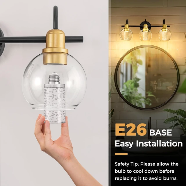Alt view image 6 of 7 - LED Light Bulbs, 3000K Dimmable Decorative Bubble Light Bulb 2 Pack Led Bulbs 40 Watt Equivalent Modern Acrylic Bulbs E26 Warm White 5W Suitable for Vanity Lights Chandelier Wall Sconce