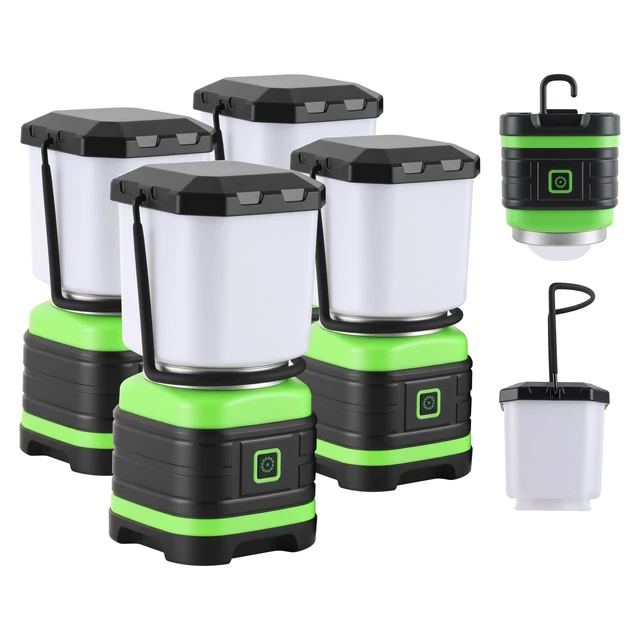 Alt view image 5 of 7 - LED Camping Lantern, Portable Lanterns Flashlights, Outdoor Lights Battery-Operated (Battery Not Included), Camping Essential, Emergency, Hurricanes, Hiking, Power Outages, Survival Gear, Home