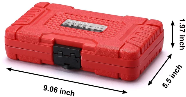 Alt view image 7 of 7 - 14 Pieces 1/2-Inch Drive Shallow Impact Socket Set, 11-32mm, CR-V, Metric, 6 Point, Shallow, 14 Pieces 1/2" Dr. Shallow Socket