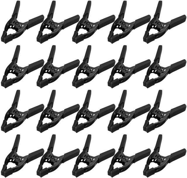 Main image of 20-Piece 4-inch Spring Clamps for Woodworking/Backdrop Stand/Pool Cover/Tarp Clamps Heavy Duty Clips Spring Clips Metal Clamp Large Heavy Duty Clamps